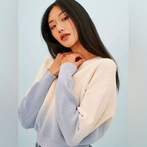 Reformation Winnie Sweater Parisian Blue Dip Dye M